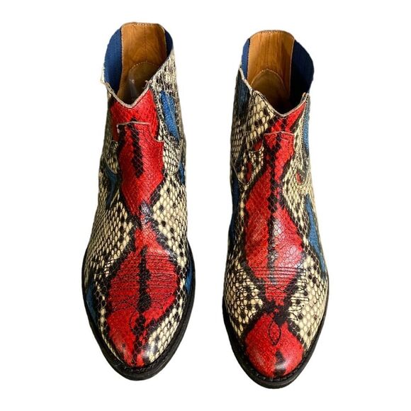 #113 GOLDEN GOOSE Snakeskin Booties - Picture 1 of 11